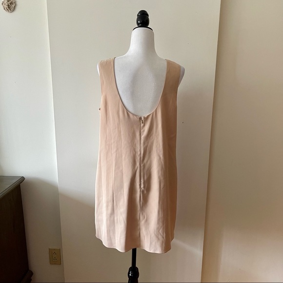 ASOS embellished stone style neckline sleeveless beige shift - Picture 6 of 9